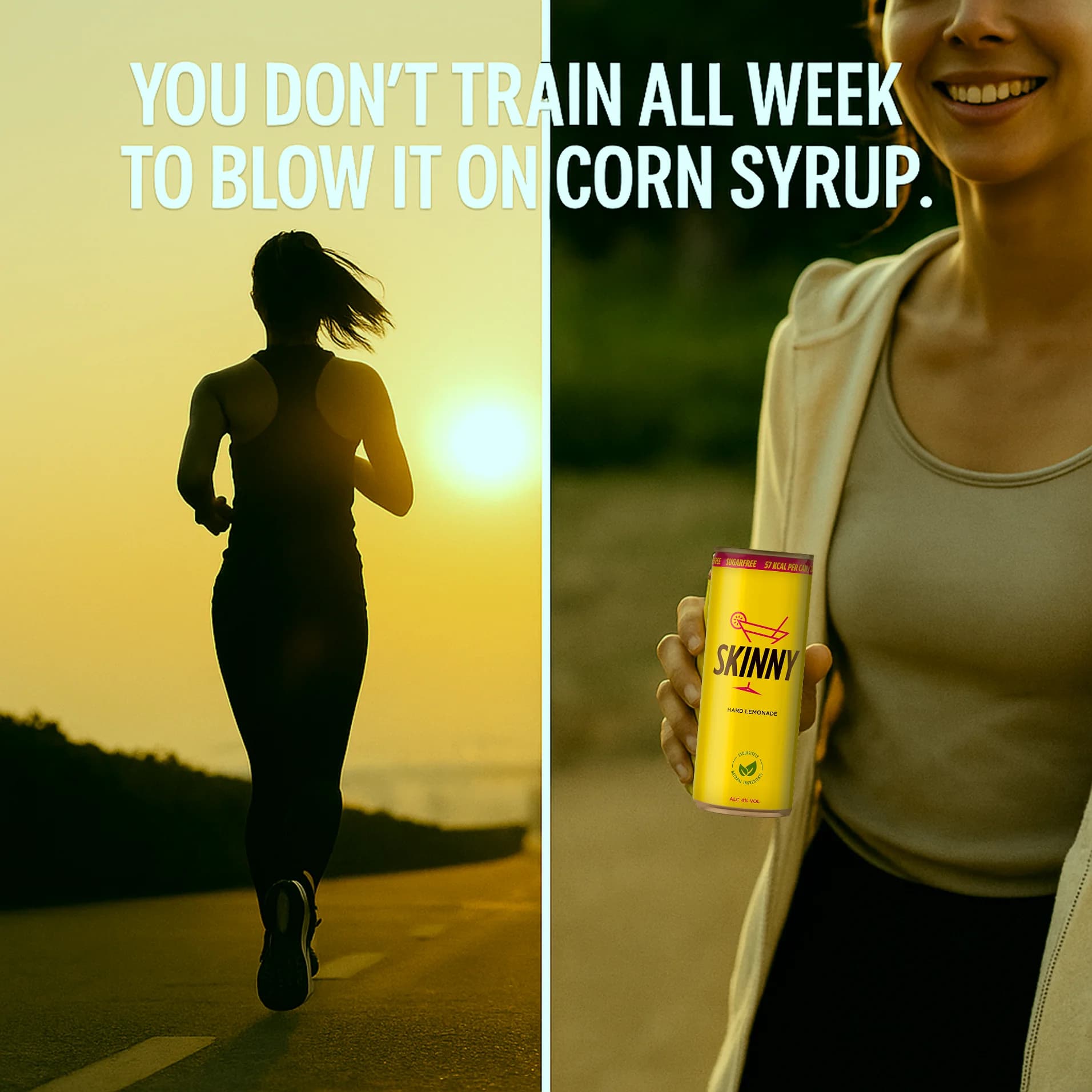 Skinny Cans beverage can and fresh ingredients